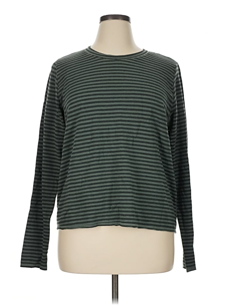 Pre-owned Cut Loose Long Sleeve T-shirt In Green