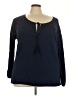 Caslon 100% Cotton Blue Long Sleeve Blouse Size 3X - photo 1