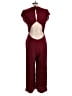 Reformation Solid Burgundy Jumpsuit Size 12 - photo 2