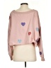Peach Love 100% Polyester Hearts Pink Pullover Sweater Size S - photo 2