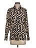 Zara Chevron-herringbone Tan Long Sleeve Blouse Size S - photo 1