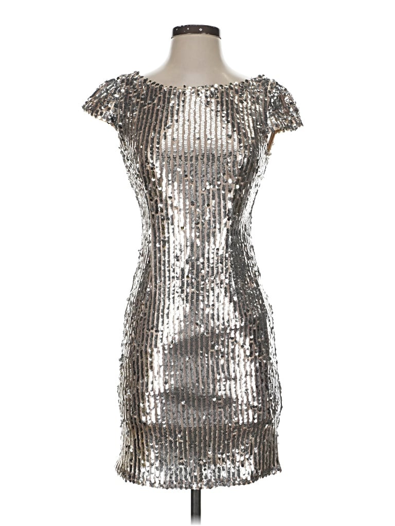 Pre-owned Lulus Cocktail Dress In Silver