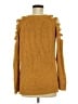 Questions 100% Acrylic Gold Pullover Sweater Size M - photo 2