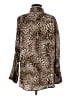 ALLSAINTS Animal Print Brown Long Sleeve Blouse Size 6 - photo 2
