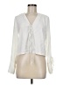 Topshop Ivory Long Sleeve Blouse Size 6 - photo 1