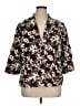 Liz Claiborne Print Brown Blazer Size 16W - photo 1
