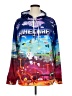 Unbranded 100% Polyester Blue Pullover Hoodie Size XL - photo 1