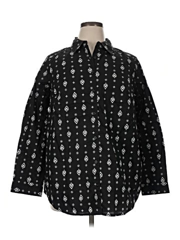 Roaman's Long Sleeve Button-Down Shirt (view 1)