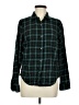 Unbranded 100% Cotton Plaid Green Long Sleeve Button-Down Shirt Size M - photo 1