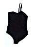 Grace Solid Black One Piece Swimsuit Size M - photo 1