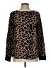 Pink Clover Animal Print Brown Pullover Sweater Size L - photo 1