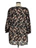 MELLODAY 100% Polyester Floral Black Long Sleeve Button-Down Shirt Size XL - photo 2