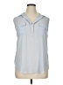 Ann Taylor LOFT 100% Polyester Gray Sleeveless Blouse Size XL - photo 1