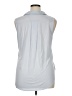 Ann Taylor LOFT 100% Polyester Gray Sleeveless Blouse Size XL - photo 2
