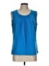 Kasper Blue Sleeveless Blouse Size L - photo 1