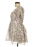 Justify 100% Polyester Floral Ivory Short Sleeve Blouse Size L - photo 5