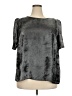 Vince Camuto 100% Polyester Metallic Silver Short Sleeve Blouse Size 2X - photo 1