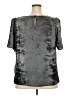 Vince Camuto 100% Polyester Metallic Silver Short Sleeve Blouse Size 2X - photo 2