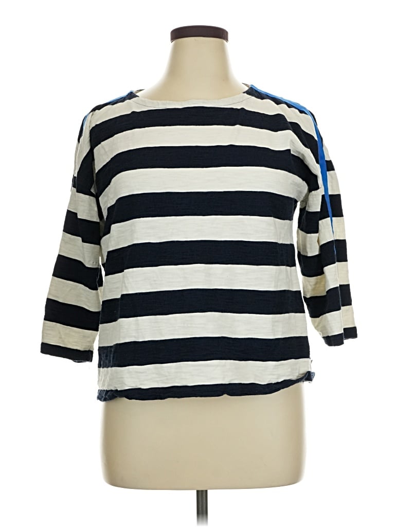 Pre-owned T By Talbots 3/4 Sleeve T-shirt In Blue