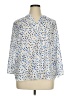 Renuar 100% Polyester Polka Dots Blue 3/4 Sleeve Blouse Size XL - photo 1