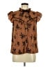 Unbranded Brown Short Sleeve Blouse Size M - photo 1