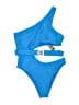 Nova Sport Solid Blue One Piece Swimsuit Size XL - photo 1