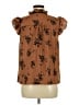 Unbranded Brown Short Sleeve Blouse Size M - photo 2