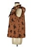 Unbranded Brown Short Sleeve Blouse Size M - photo 5