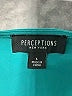 Perceptions Teal Short Sleeve Top Size L - photo 7