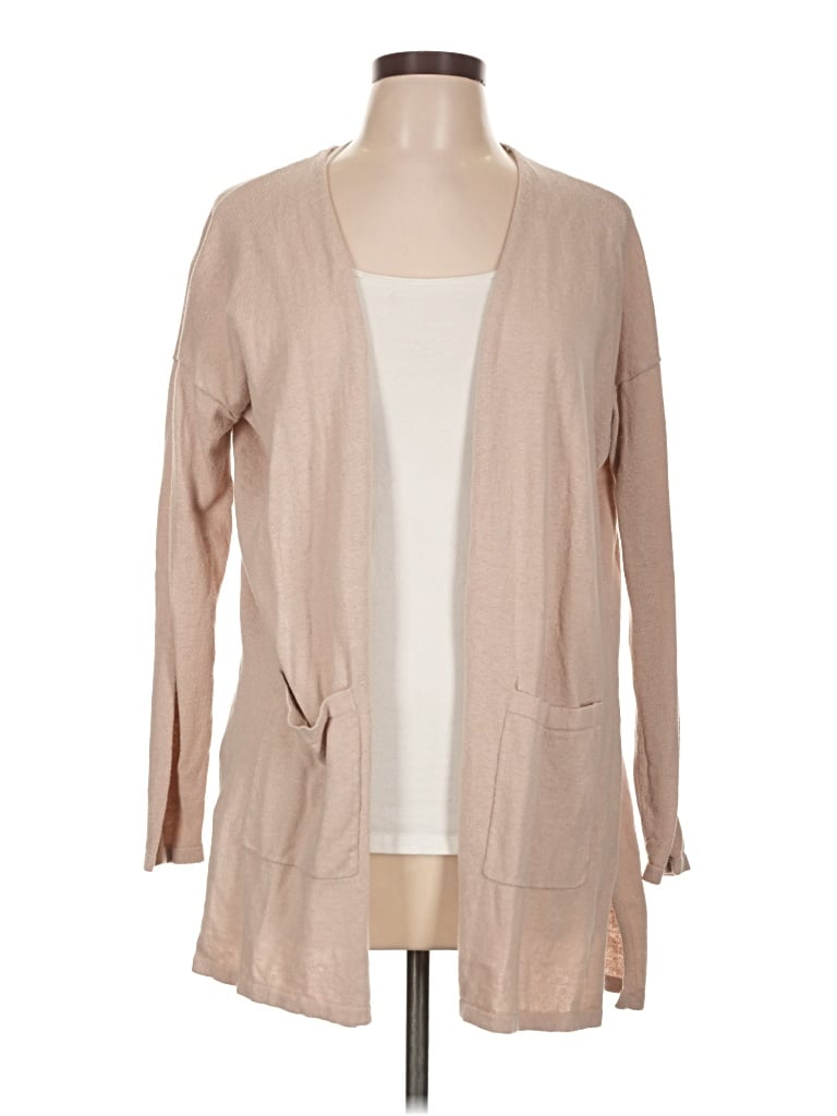 Pre-owned Ann Taylor Loft Outlet Cardigan Sweater In Tan