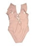 Unbranded Solid Tan One Piece Swimsuit Size XXL - photo 2