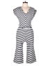Monteau Stripes White Jumpsuit Size L - photo 1