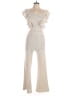 Assorted Brands Stripes Ivory Jumpsuit Size L - photo 1