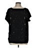 Catherine Malandrino 100% Polyester Black Short Sleeve Blouse Size L - photo 1