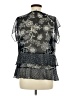 CAbi 100% Polyester Black Short Sleeve Blouse Size M - photo 2