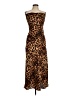 Unbranded 100% Polyester Animal Print Brown Cocktail Dress Size M - photo 1