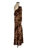 Unbranded 100% Polyester Animal Print Brown Cocktail Dress Size M - photo 4