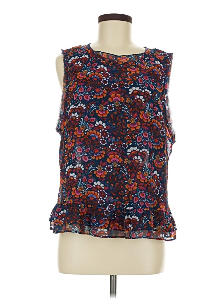 Pre-owned Cabi Sleeveless Blouse In Blue