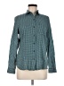 Old Navy 100% Cotton Houndstooth Teal Long Sleeve Button-Down Shirt Size M - photo 1