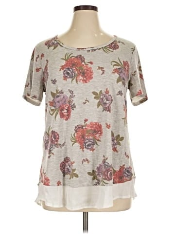 B Collection by Bobeau Short Sleeve Blouse (view 1)