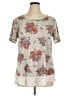 B Collection by Bobeau Gray Short Sleeve Blouse Size 1X - photo 1