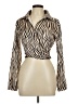 Unbranded Animal Print Ivory Long Sleeve Blouse Size L - photo 1