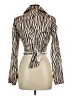 Unbranded Animal Print Ivory Long Sleeve Blouse Size L - photo 2
