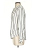Gap 100% Rayon Stripes Ivory Long Sleeve Blouse Size S - photo 5