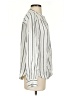 Gap 100% Rayon Stripes Ivory Long Sleeve Blouse Size S - photo 4