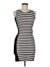Olivaceous Stripes Black Casual Dress Size M - photo 1