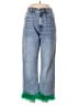 On Twelfth 100% Cotton Graphic Blue Jeans Size 28 waist - photo 1