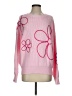 Pink Lily Floral Pink Pullover Sweater Size S - photo 1
