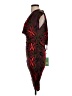 Custo Barcelona 100% Viscose Graphic Burgundy Cocktail Dress Size Sm (2) - photo 5