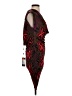 Custo Barcelona 100% Viscose Graphic Burgundy Cocktail Dress Size Sm (2) - photo 4